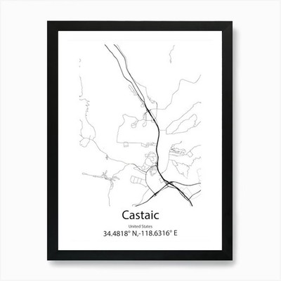 Castaic, USA minimalistische Ma gerahmtes Wandbild Poster Leinwanddruck Bild