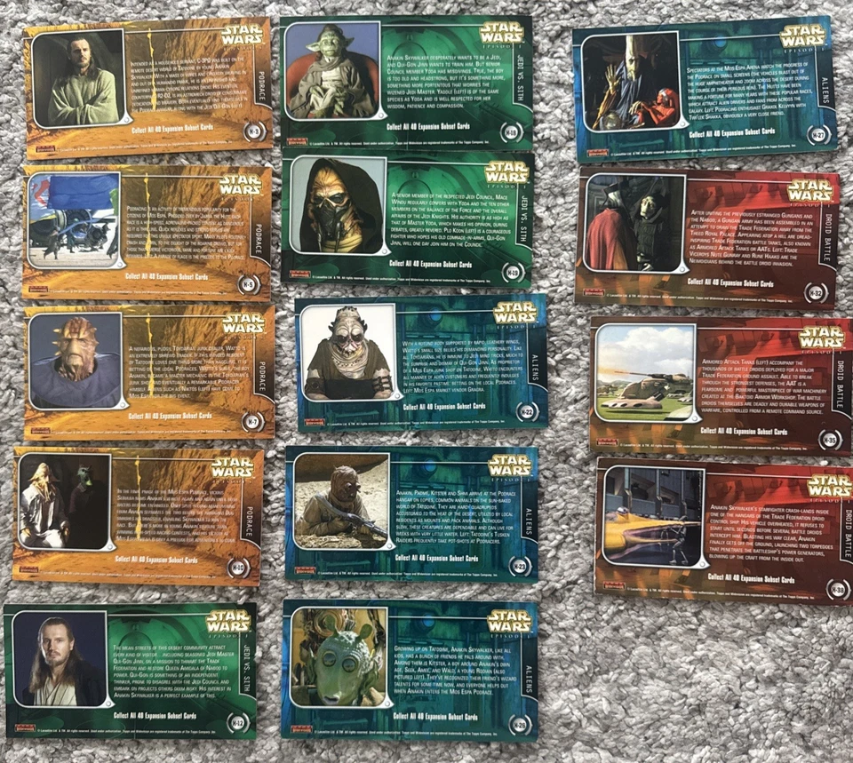 Topps Star Wars Episode 1 Expansion x38x35x32 x27x26x23x22x19x18x12x10x7x5x3 - Image 3 of 3