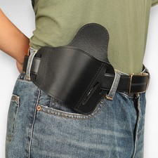 1911 Leather Owb Holster 3-slot Pancake Belt Gun Pistol Right Hand Black Ccw Edc 1911 Leather Owb Holster 3-slot Pancake Belt Gun Pistol Right Hand Black Ccw Edc
