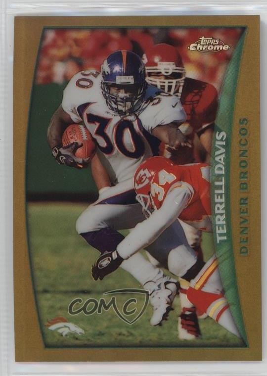 1998 Topps Chrome Refractor Terrell Davis #61 HOF tg5