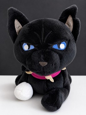 Warrior Cats Large Mystery 11  Plush Cat Scourge Black White Paw Stuffed Animal 