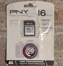 PNY High Performance 16GB SDHC Memory Card Class 10 Up to 50 MB/s