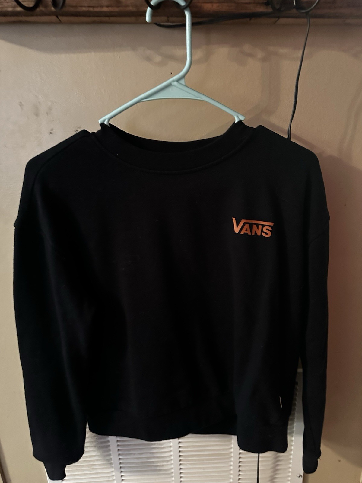 Vans Off The Wall Cropped Crew Neck Sweatshirt Size XS
