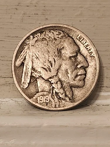 Nice 1919d In Very Fine. Bold Date And Liberty.  Has 2/3 Horn. Tough Date.