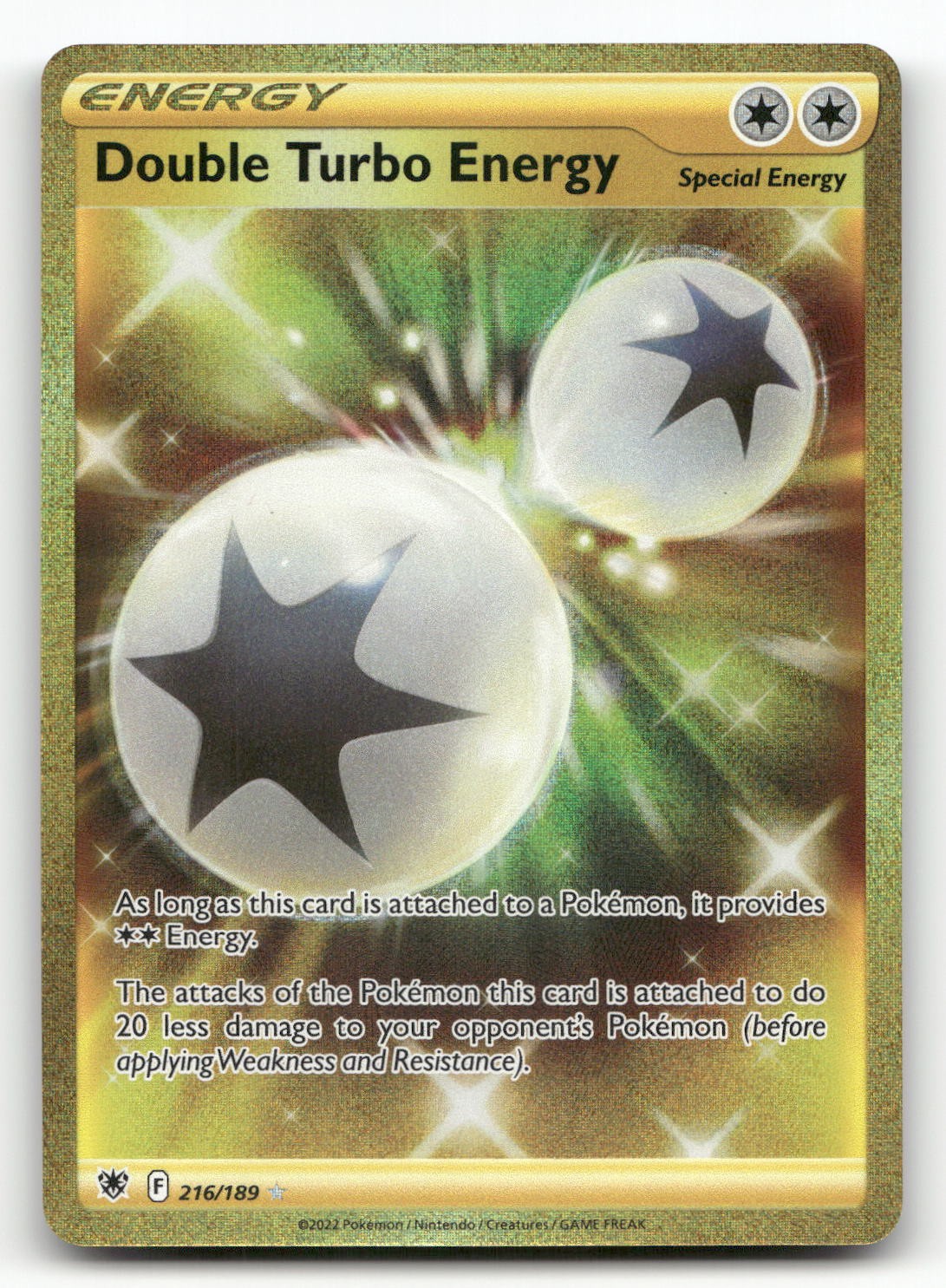 Double Turbo Energy 216/189 Astral Radiance Pokemon Holo NM Secret Rare