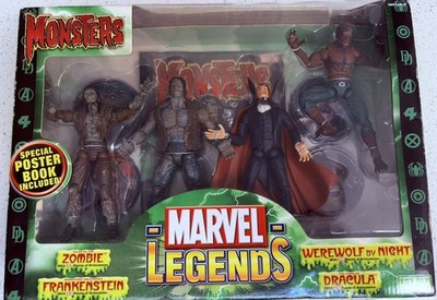 Toy Biz Marvel Legends Monsters Zombie Frankenstein Dracula Werewolf 6'' 4-Pack