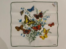 Vintage Sammlerst&uuml;ck KREIER Taschentuch bunte Schmetterlinge