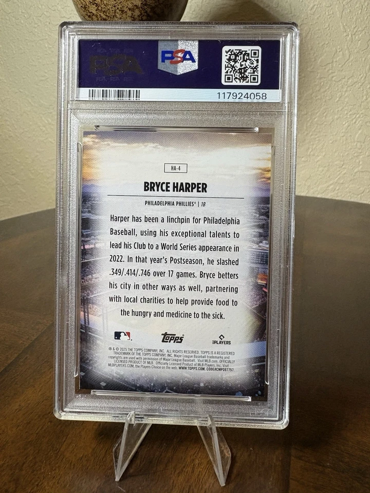 2025 Topps Home Field Advantage #HA4 Bryce Harper Phillies PSA 10 GEM MINT - Image 2 of 2