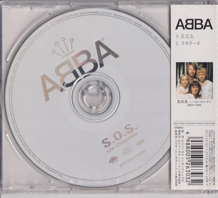 ABBA – S.O.S. - Japan Import 2 Track Single CD 2001 Polar neu / sealed + Obi - Bild 2 von 2