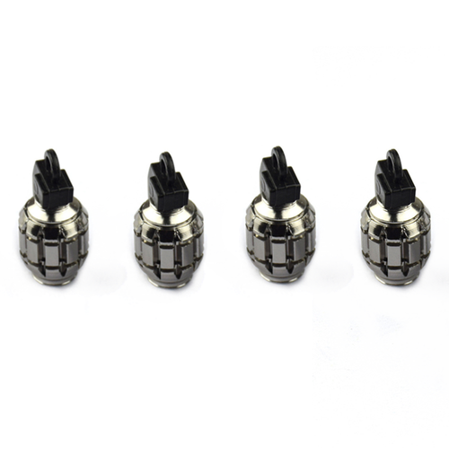 4x Titanium Grenade Car Truck ATV UTV Wheel Tire Air Valve Stem Cover