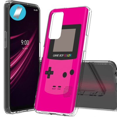 Cover Case for T-Mobile REVVL V Plus 5G,Retro Game Pink,+Glass Protector