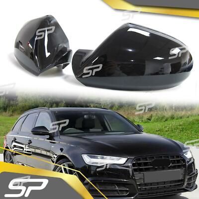 2x Spiegelkappen Alu Look Matt Chrom Außenspiegel Für AUDI A6 4G C7 S6