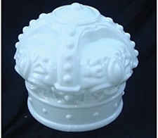 Standard White Crown Glass Gas Pump Globe / Pump Globes / Oil / Petroliana Petro