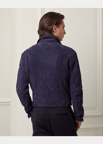 Suede Leather Jacket Men's Genuine Lambskin Leather Slim Fit jacket Latest Style - Picture 2 of 5
