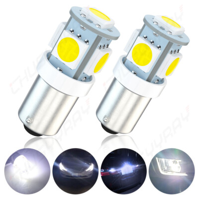 2x White Error Free BAX9S 64132 H6W LED Bulbs For Euro Parking Position Lights