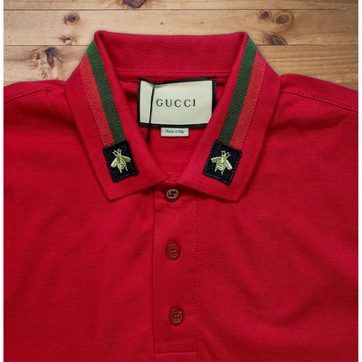 gucci red polo shirt