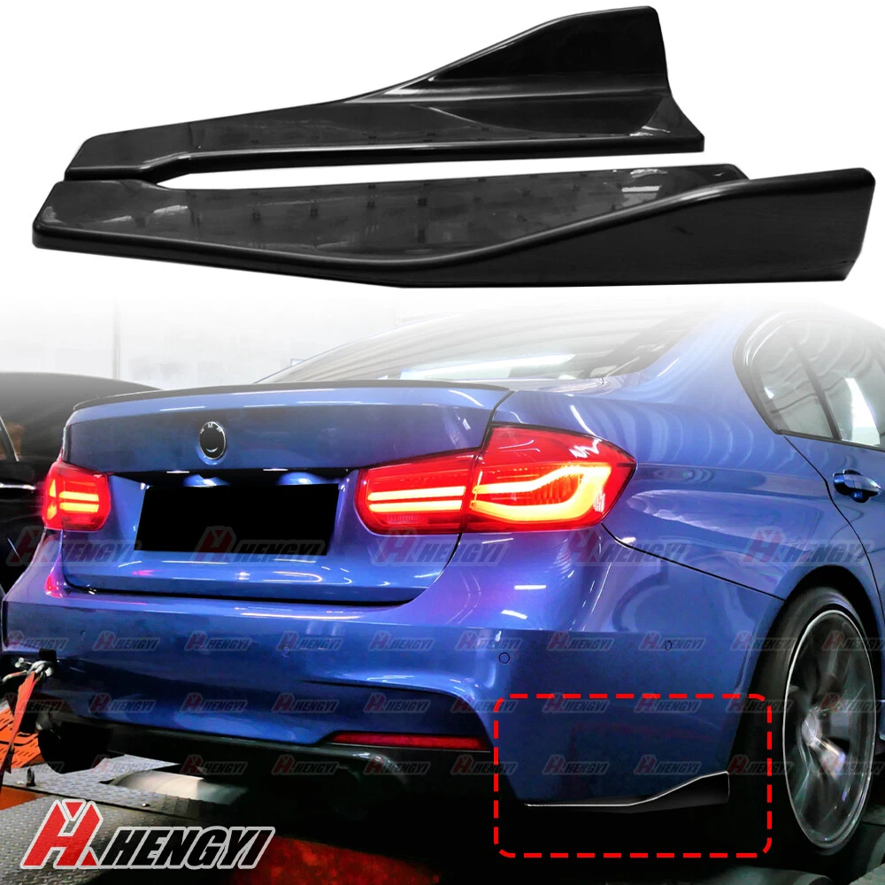 Gloss Black Rear Bumper Splitter Fit 12 18 BMW F30 3 Series 320i