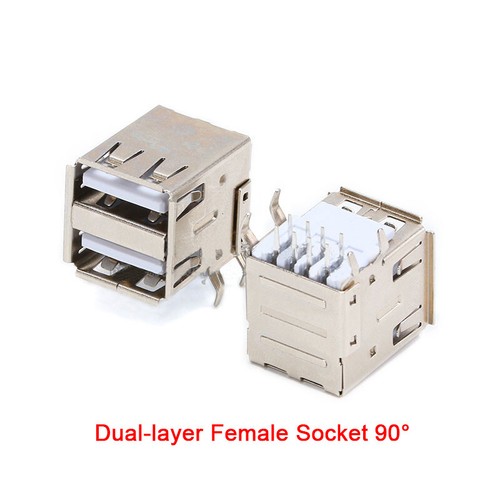 USB Socket A Female / B Female /SMD/DIP/ Dual-layer / Bent/Side Insert/ 90°/180° - Picture 11 of 27