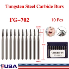 Dental Tungsten Carbide Burs FG702 1.6mm for High Speed Handpiece