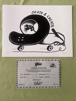 EFDOT 9x12 GICLEE PRINT-SKATE & CREATE-EDITION 10/10-ARTIST # d & SIGNED-W/COA
