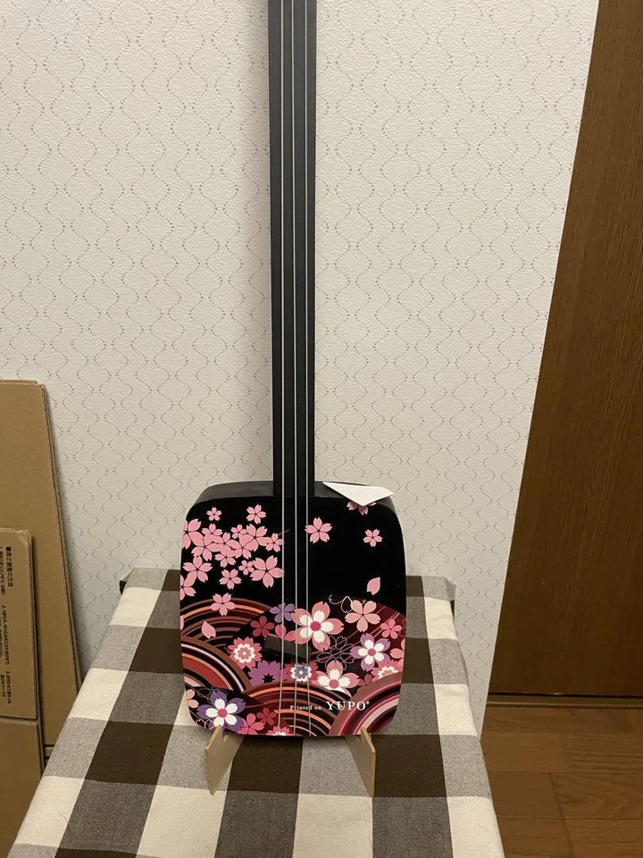 Sangenshi Kikuoka Shamisen Kojami Sansen Japanese Samisen Sakura Flower - Image 4 of 4
