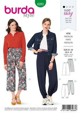 Burda Style Schnittmuster - Hose - Hosen im Leisure-Look - Nr.6283