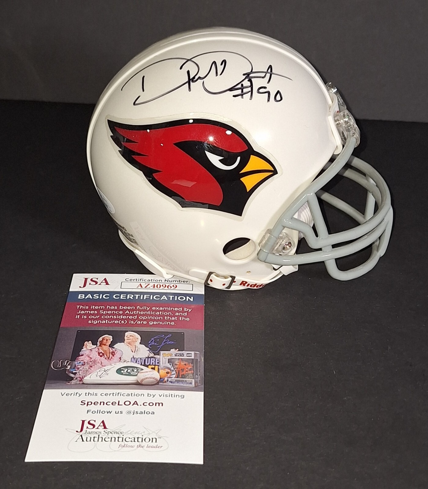 Darnell Dockett Autographed Signed Arizona Cardinals mini helmet JSA COA 