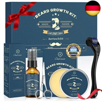 Beard Growth Kit, Oukzon Bart Wachstum Set - Bartwuchsmittel Männer mit