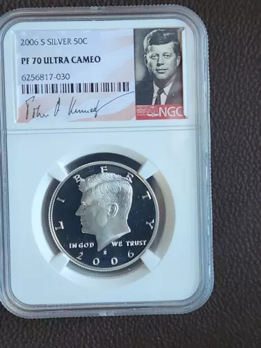 2006 S Silver Proof Kennedy Half Dollar NGC PF 70 Ultra Cameo