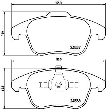 Front BREMBO P 61 086 Brake Pad Set, disc brake for CITROËN,DS,DS (CAPSA),OPEL,P