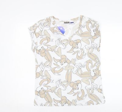 Geliebtes Damen T-Shirt mehrfarbig, Größe S, V-Ausschnitt
