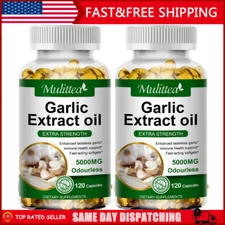 Garlic Oil 5000mg Odorless Softgels - Heart Cardiovascular Cholesterol 240Caps