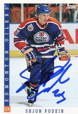 SHJON PODEIN OILERS AUTOGRAPH AUTO 93-94 SCORE #424 *30665