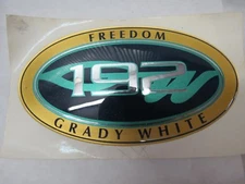 GRADY WHITE 192 FREEDOM HULL NAME DECAL (2-3/4" x 5")  #10    -NEW OEM 