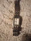 Vintage Seiko Quartz Watch Women's Gold Tone Gold Dial  Rectangle 1320-5969