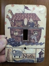 Noah's Ark light switch cover plate 1 toggle child's bedroom used 