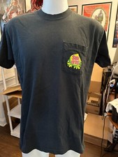XL Men's Vintage Sun Drop T-shirt Soda Black with Pocket