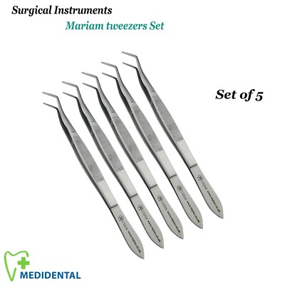 5er Set Meriam Pinzette Chirurgische Instrumente Baumwolle & Verband Gewebe Pinzette CE