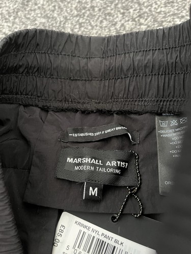 Marshall Artist Men’s Krinkle Nylon Cargo Pants Trousers Black Medium M W32 L30 - Picture 3 of 8