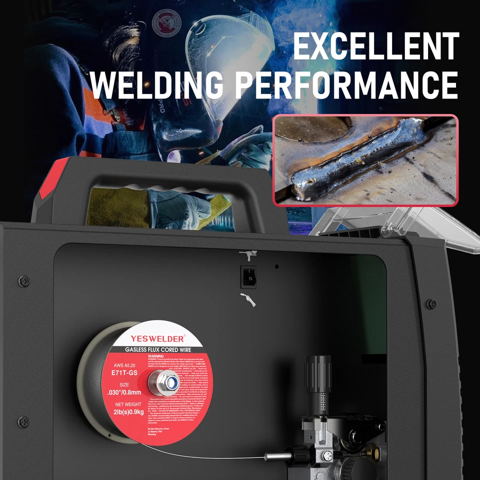 Провод сердечника безгазового флюса YESWELDER E71T-GS 0,030 дюйма - катушка 2 фунта (упаковка 5 шт.) - Изображение 2 из 4