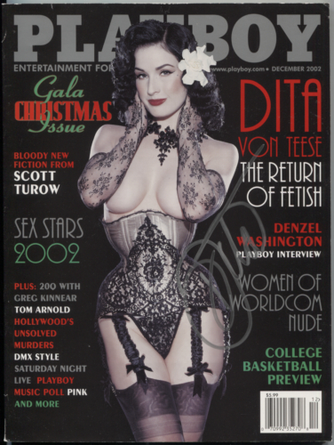 Magazine Playboy dédicacé Dita Von Teese décembre 2002 avec COA CRP6-12 - Photo 1/2