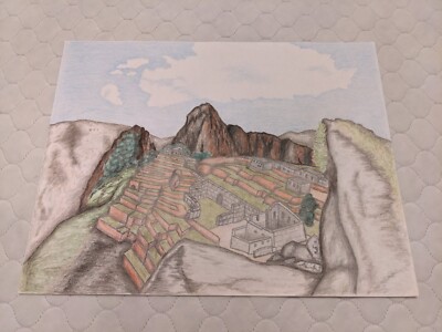 Drawings of Nature, Art, Colored Pencil Art, Galapagos Islands machu picchu