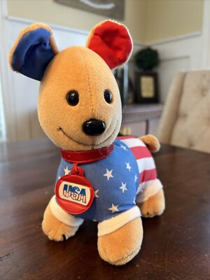 ぬいぐるみ The American Designer Collection Spanky Vintage 1992 Avon USA Spanky Doodle Doggie 8” Plush Puppy! Super