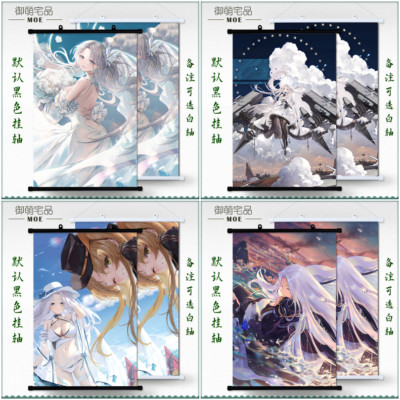 Azur Lane Cartoon Game Decorative Hanging Posters Anime Wallpaper Scroll Gift