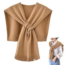 Women's Fashion Sweater Knitted Shawl Knitted Knotted Shawls Multifunctional ...