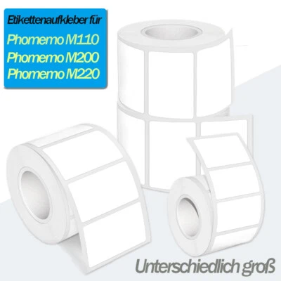 MARKENLOS Aufkleber Klebeetiketten Aufkleberpapier zu Phomemo M110 M220 M200 Thermodrucker