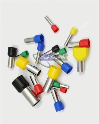 1000pcs White Wire Crimp Insulated Ferrule Pin Cord End Terminal AWG22 / 0.5mm² 