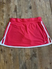 Nike Dri-Fit Red Athletic Tennis Golf Skirt Skort White Band Women Med Y2K VTG
