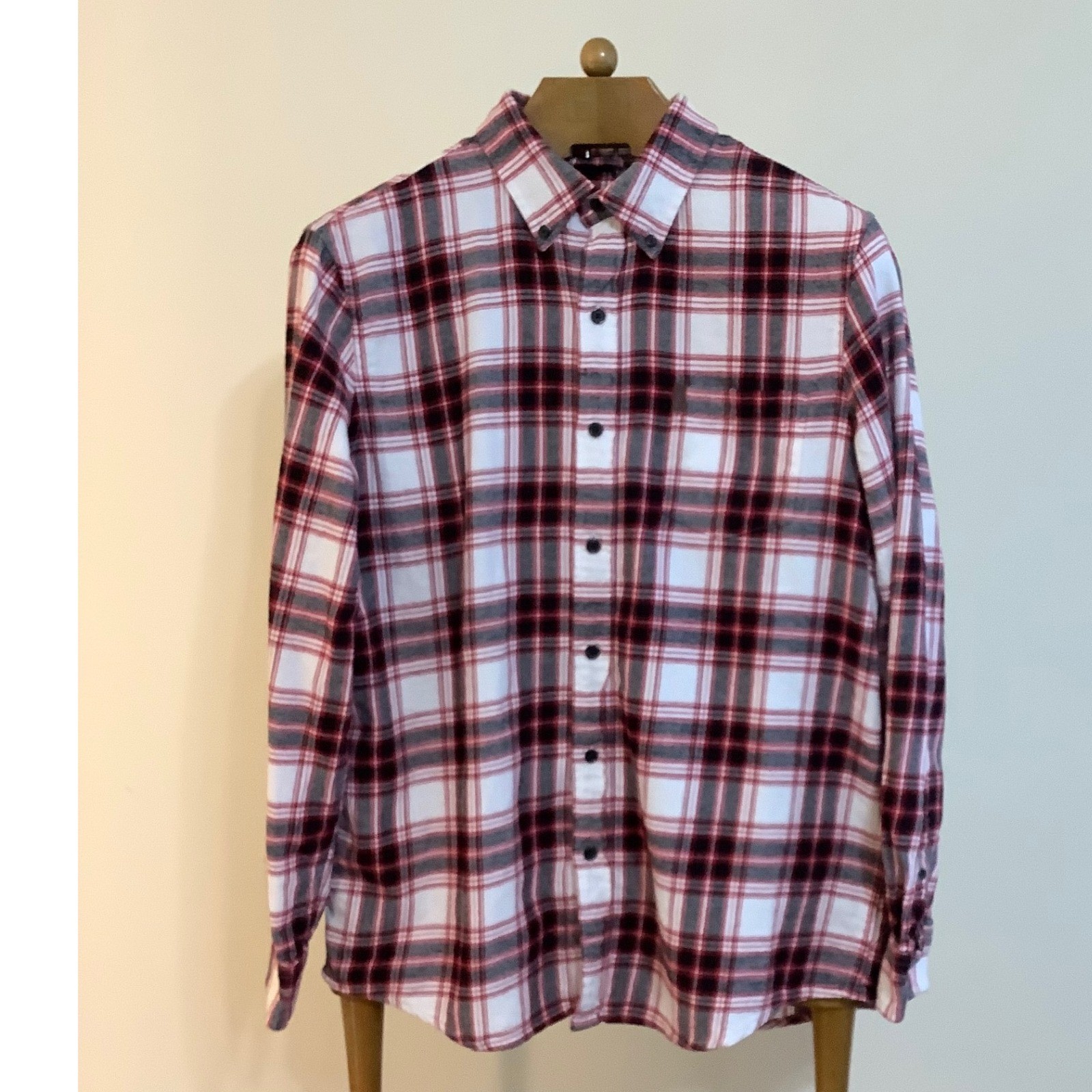 Mens Chaps Performance Button Up Plaid Flannel Sh… - image 3