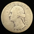 1932-P Washington Quarter 90% Silver Coin Key date 1st  Washington AG